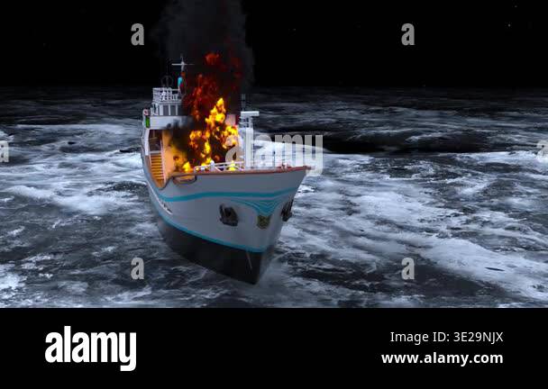 3D rendering of a fishing boat Stock Video Footage - Alamy