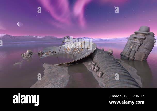 3D rendering of the parabolic antenna Stock Video Footage - Alamy