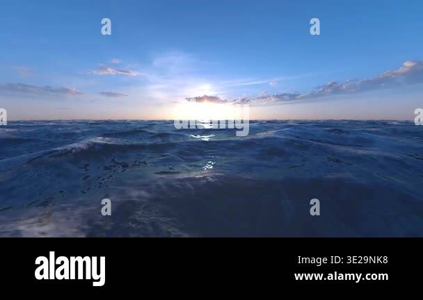 3D rendering of the horizon Stock Video Footage - Alamy