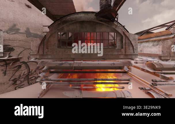 3D rendering of the abandoned facility Stock Video Footage - Alamy