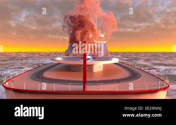 3D rendering of the aircraft carrier Stock Video Footage - Alamy