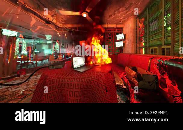 3D rendering of the abandoned drive-in Stock Video Footage - Alamy