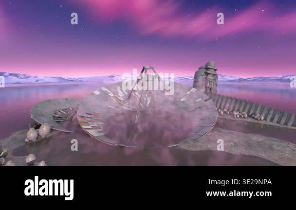 3D rendering of the parabolic antenna Stock Video Footage - Alamy
