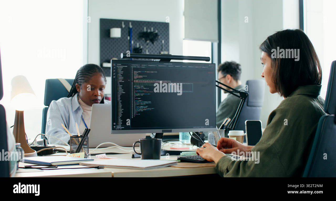 A female programmer in the office Stock Video Footage - Alamy