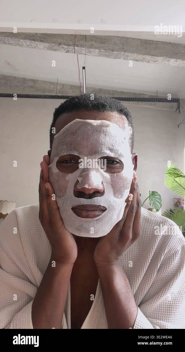 Man Applying Face Mask Skincare Influencer Stock Video Footage Alamy man-applying-face-mask-skincare-influencer-stock-video-footage-alamy