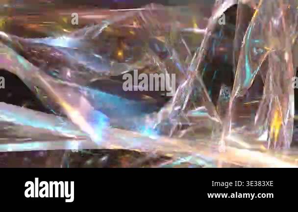 A cinematic look at iridescent fluid dynamics featuring complex ...