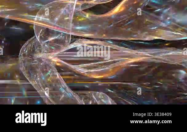 A cinematic look at iridescent fluid dynamics featuring complex ...