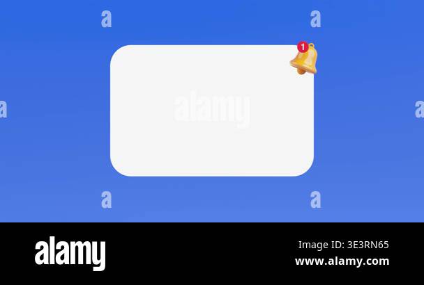 4k Resolution Video: Digital Notification Message Concept. Blank ...