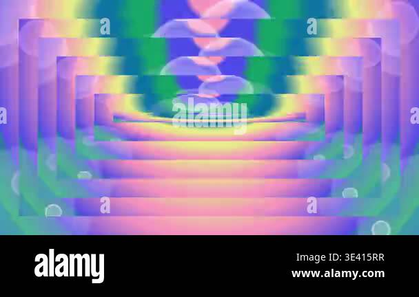 Abstract Gradient Tunnel with Geometric Shapes Stock Video Footage - Alamy