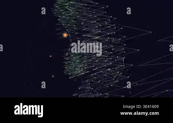 Abstract Network Visualization with Geometric Shapes and Light Stock ...