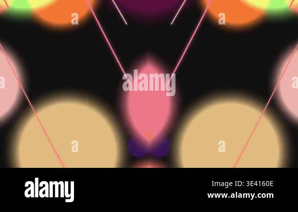 Abstract Geometric Background with Glowing Shapes and Lines Stock Video ...