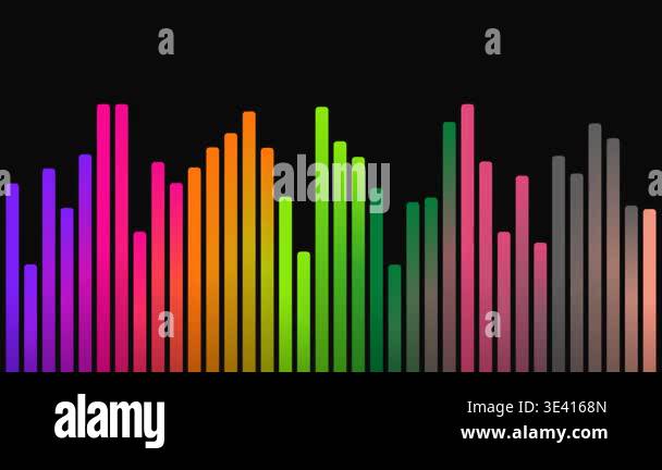 Full Spectrum Color Bar Colorful Spectrum Bars on Black Background Stock Video Footage - Alamy