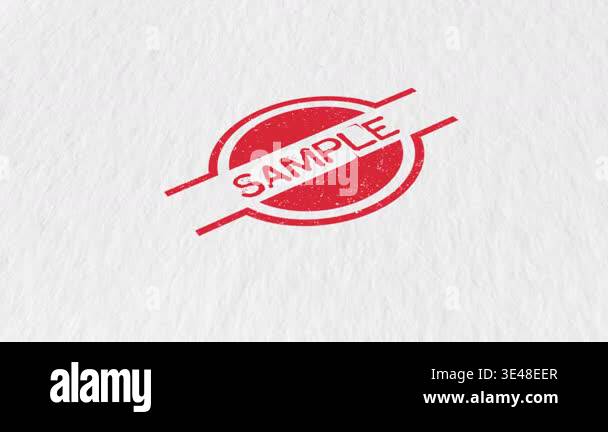 SAMPLE Red Color Stamp Animation Stock Video Footage - Alamy