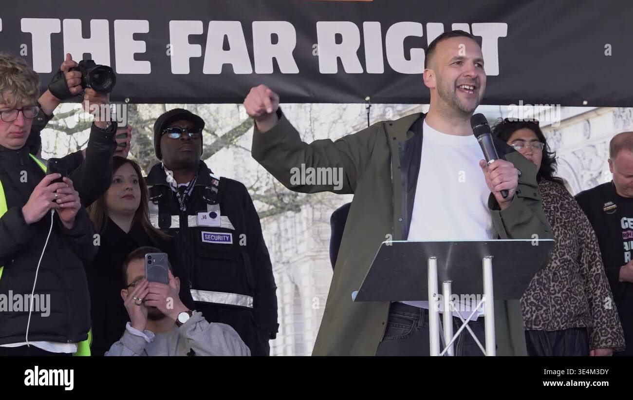 Zack Polanski addresses anti–far-right rally as thousands march through ...