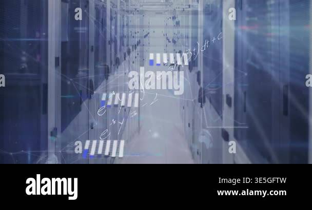 Animation of mathematical equations and data processing against ...