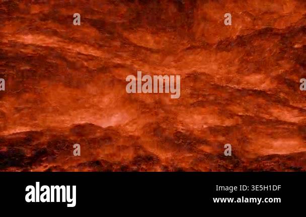 Molten Lava Stream Animation. Fiery Hot Rock Flow. Volcanic Magma Flow ...