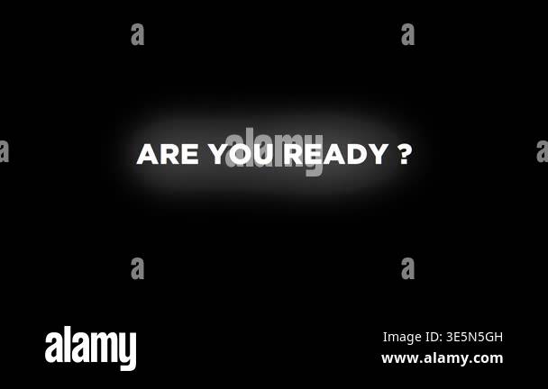 Are you ready text with glitch effect red, green and blue color on ...