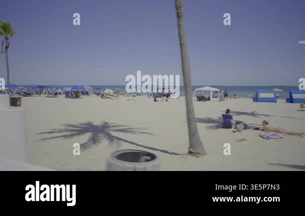 Fort Lauderdale, FL, USA - March 22, 2026: Crowded beach scene Fort ...