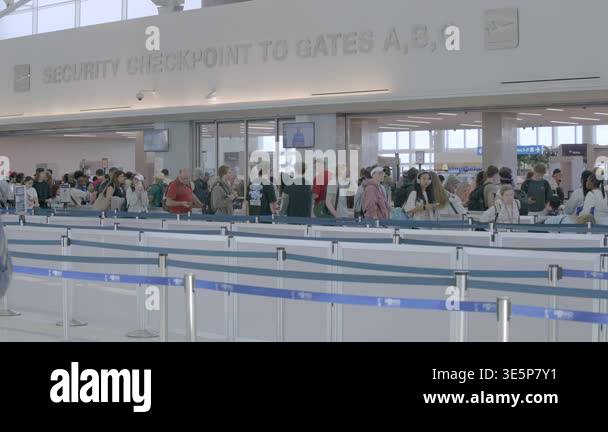 Fort Lauderdale, FL, USA - March 26, 2026: FLL security checkpoint to ...
