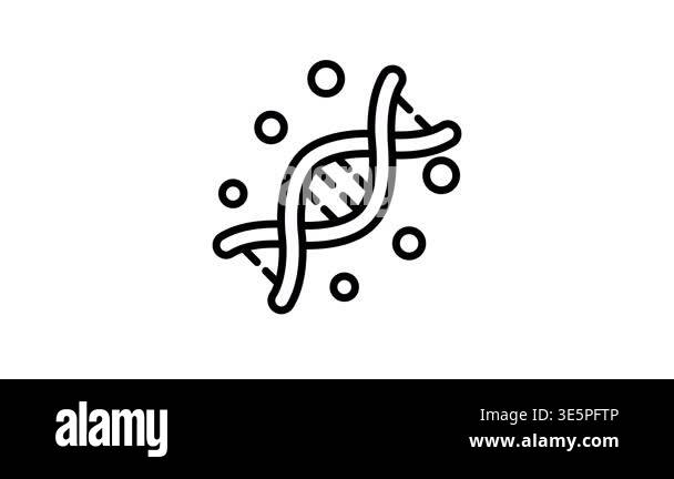 Grab this linear icon animation of dna molecular strand Stock Video ...
