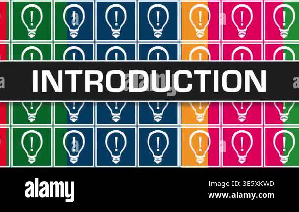 Introduction concept animation with text and bulb symbols Stock Video ...