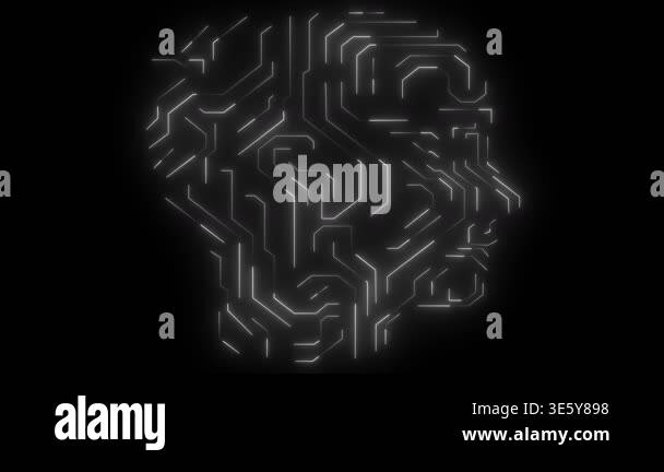 artificial intelligence background. abstract brain. computer technology ...