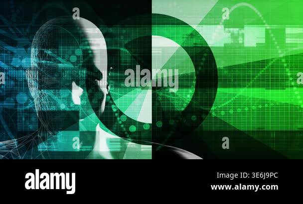 Futuristic Technology and Computer Science Business Innovation Looping ...