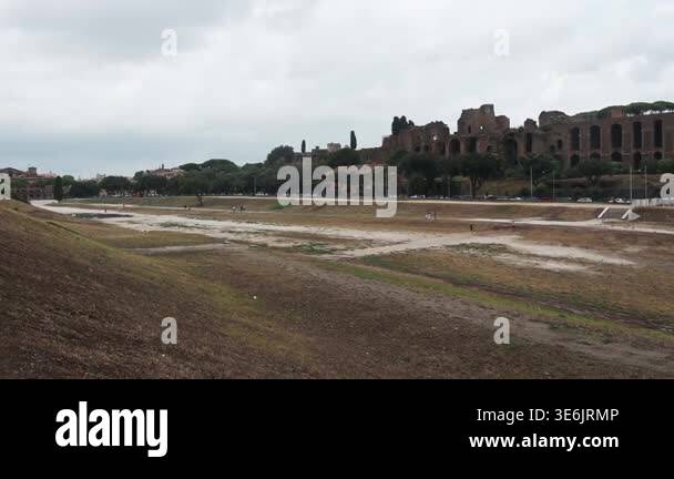 Rom - Lazio - Italy - 08-21-2025: A left to right pan shows the broad ...