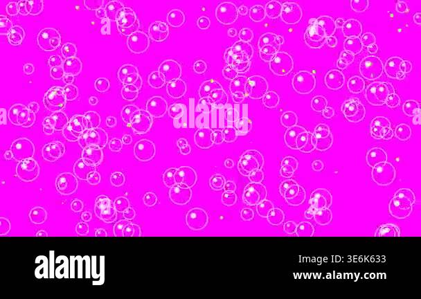 Vibrant pink background with a seamless animation of floating white ...