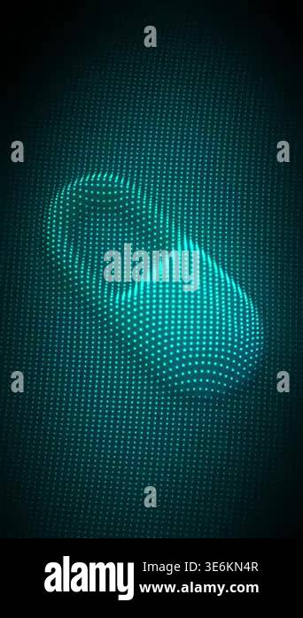 Blue Pill Capsule Particle Animation Top View on Dark Background ...