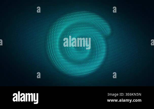 Blue Curl Spiral Particle Animation on Dark Background, Glowing Dot ...