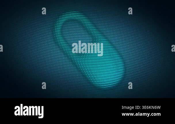 Blue Pill Capsule Particle Animation on Dark Background, Glowing Dot ...