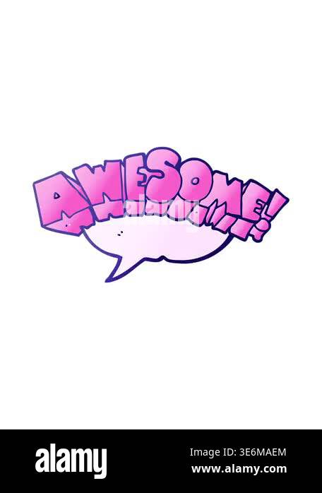 shivering motion animation of freehand drawn speech bubble cartoon word ...