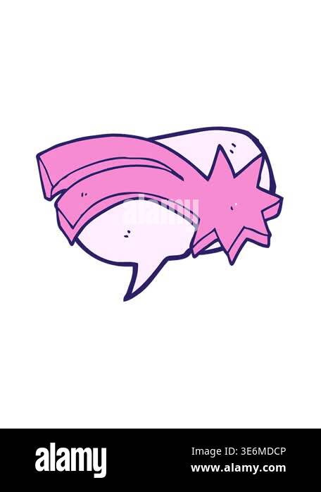 jiggle motion animation of freehand drawn speech bubble cartoon ...