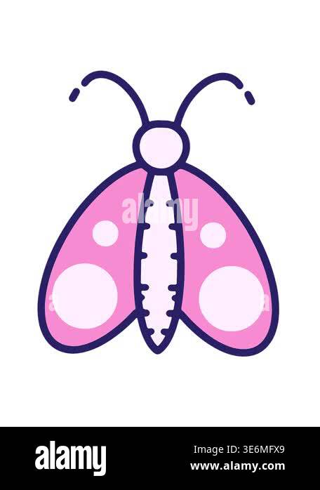 vibrating motion animation of simple cute drawing of butterfly Stock ...