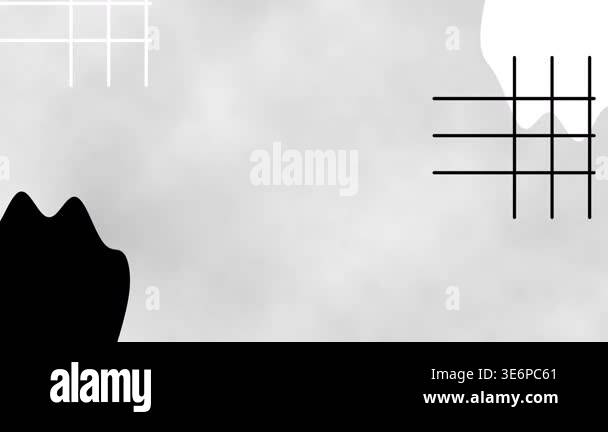 A dark organic shape sits against a misty gray background with a small ...
