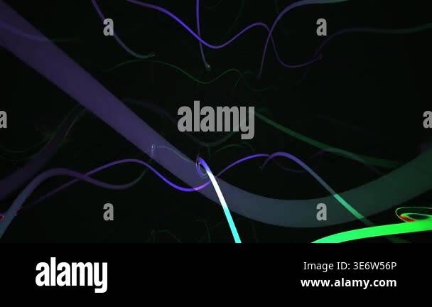 Neon light trails in motion Stock Video Footage - Alamy
