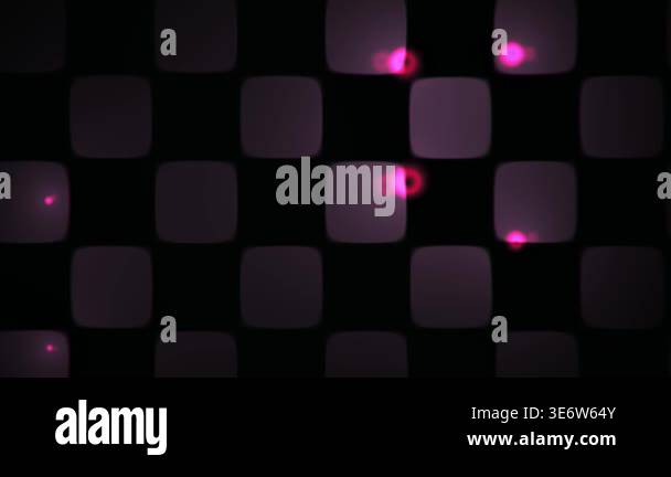 Glowing pink dots on a dark background with gray squares Stock Video ...