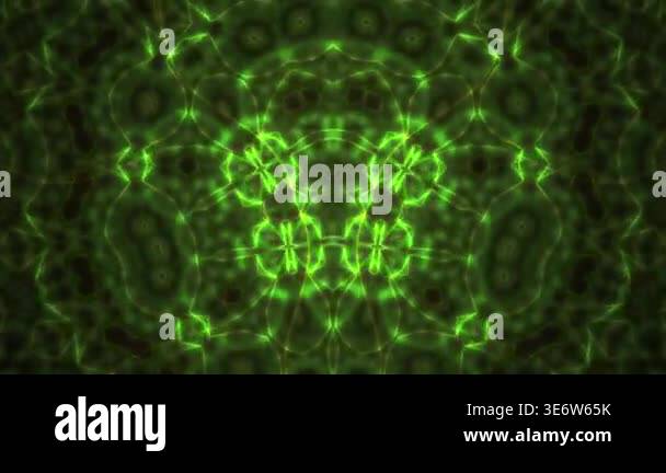 Intricate green fractal design on black Stock Video Footage - Alamy