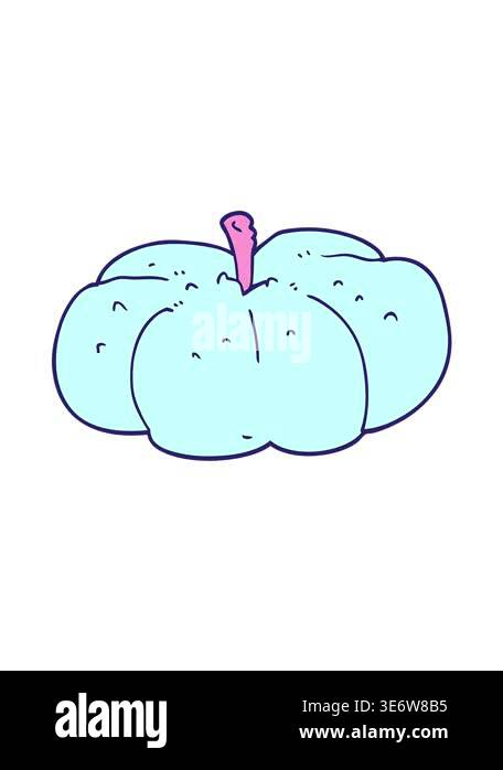 jiggle motion animation of cartoon pumpkin doodle Stock Video Footage ...