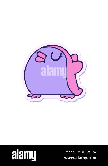 splitting effect animation of freehand drawn sticker cartoon cute ...