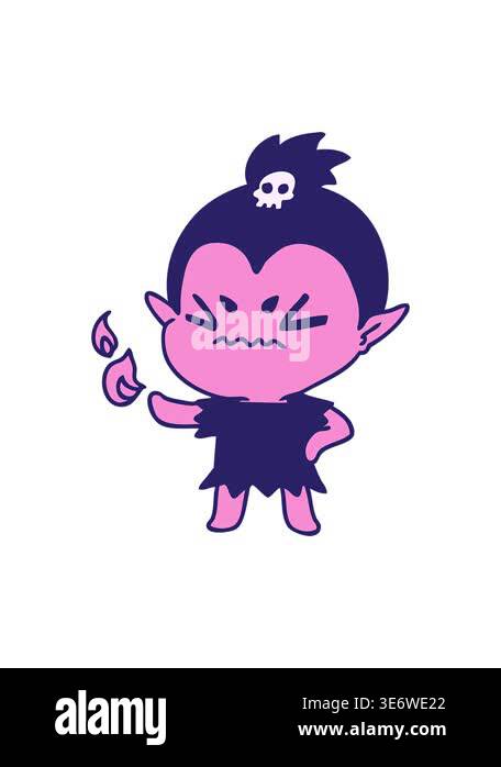 bobbing motion animation of freehand drawn cartoon of cute vampire girl ...