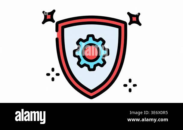 shield icon in trendy style isolated background Stock Video Footage - Alamy