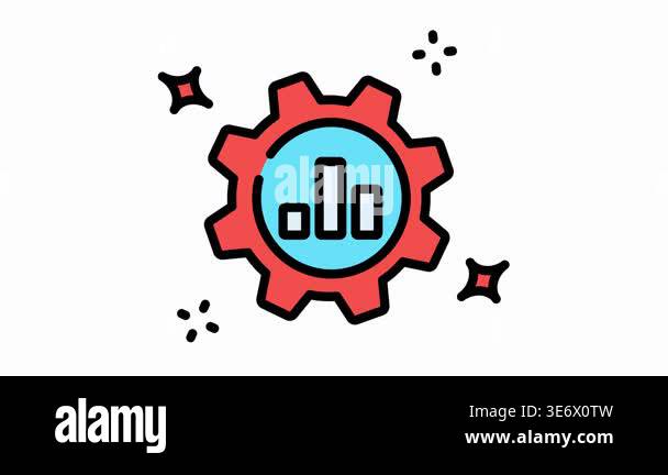 gear icon design vector illustration Stock Video Footage - Alamy