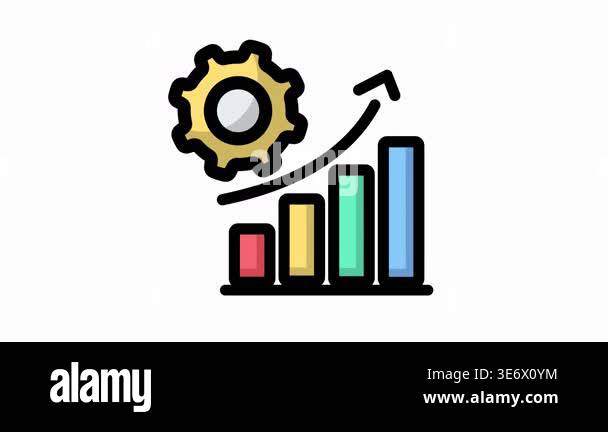 vector chart icon illustration Stock Video Footage - Alamy