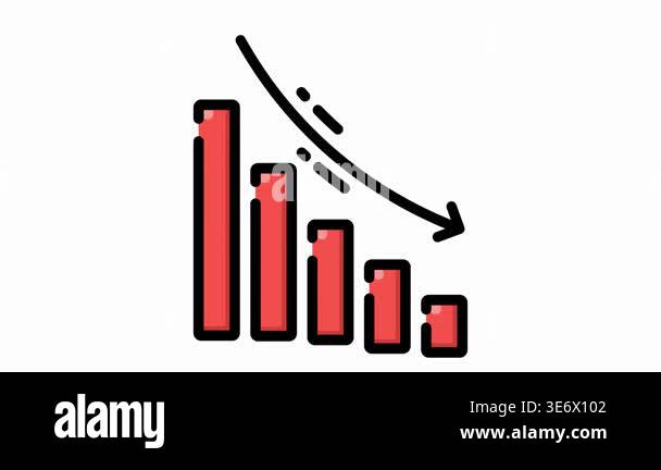 growth chart icon, vector, illustration Stock Video Footage - Alamy