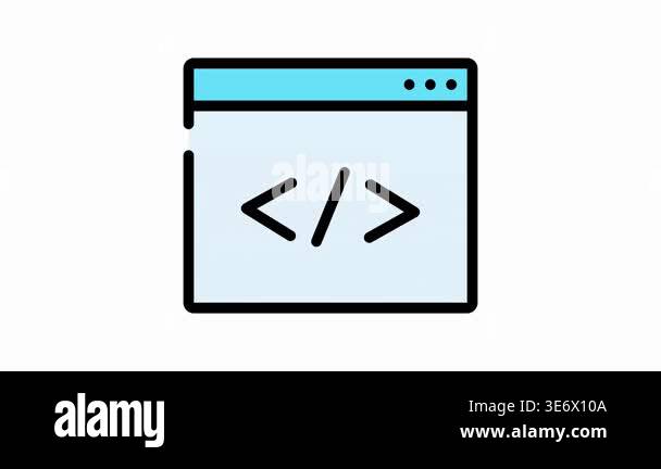 web vector icon line icon Stock Video Footage - Alamy