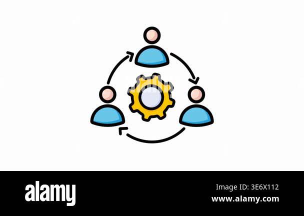 teamwork icon vector illustration Stock Video Footage - Alamy