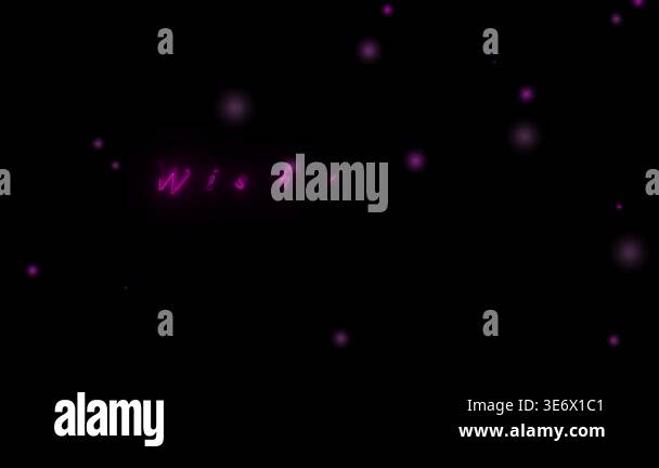 Wishing you sunshine animated text glowing pink neon particles ...