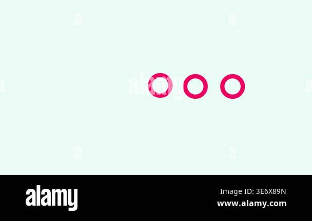 Animated digital buffering symbol on white screen. Seamless motion ...